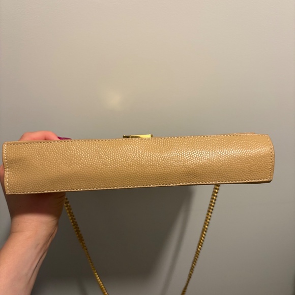 Saint Laurent Grain De Poudre Monogram Kate Satchel Nude Powder (2017) - Picture 16 of 17